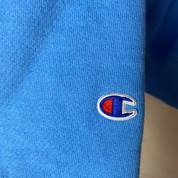 Champion Reverse Weave Light Blue Hoodie - Picture 4 of 5